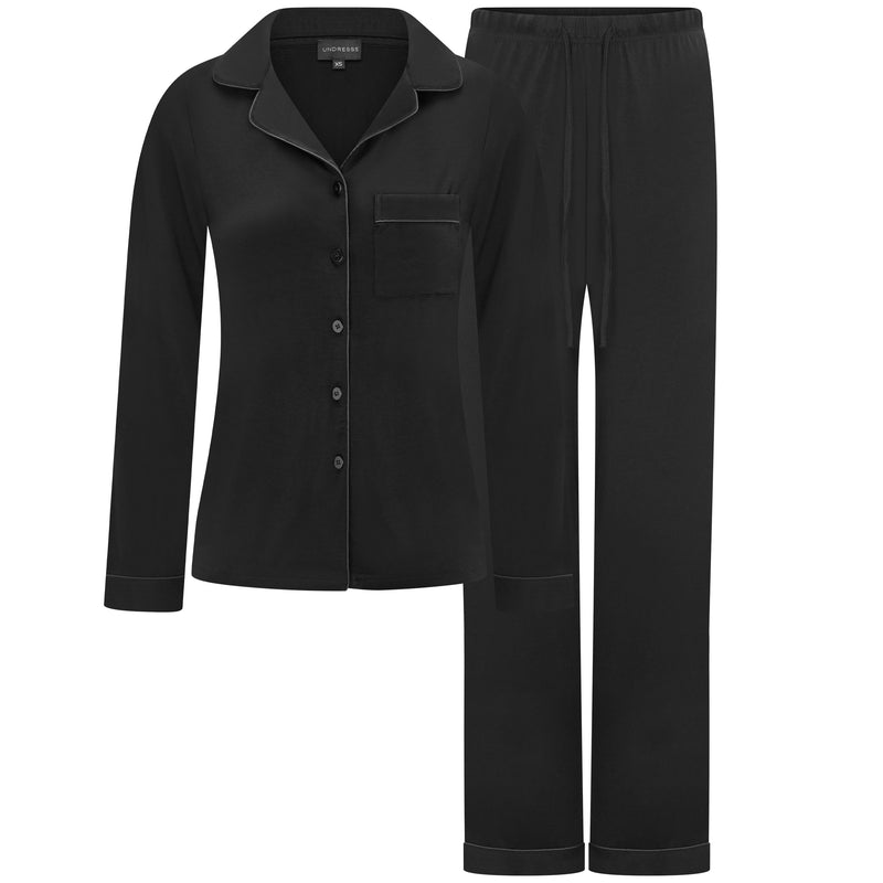Stretch Pyjama Trouser Set – Luna Noir